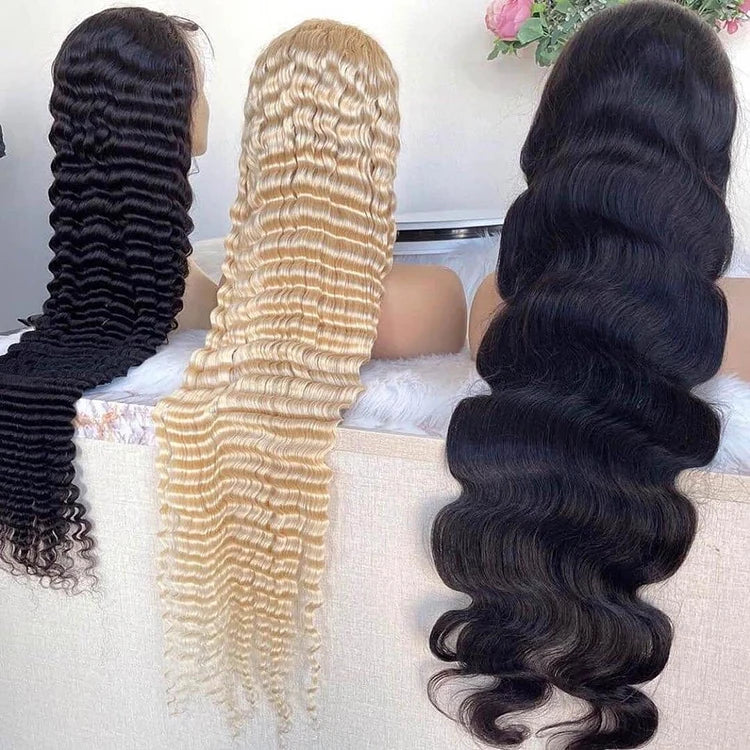 13X6 Cambodian Lace Front Human Hair Wigs With Baby Hair Glueless Curly Lace Front Wig Pre Plucked High Density Remy Hair Wig