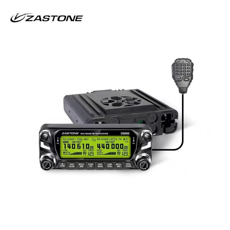 2023 Zastone D9000 50W Car Walkie Talkie 50km Dual Band Air Band CB Radio 136-174/400-520MHz FCC CE Large Screen Display FM
