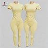J8455-trendy Solid Color Seamless Legging 2 Piece Set Lady Yoga Wear Jogger Two Piece Set Women Tracksuit