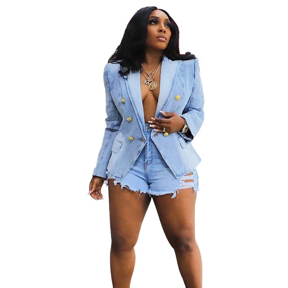 5XL Casual Irregular Long Sleeve Patchwork Jean Dress Plus Size Women Lady Denim Shirt