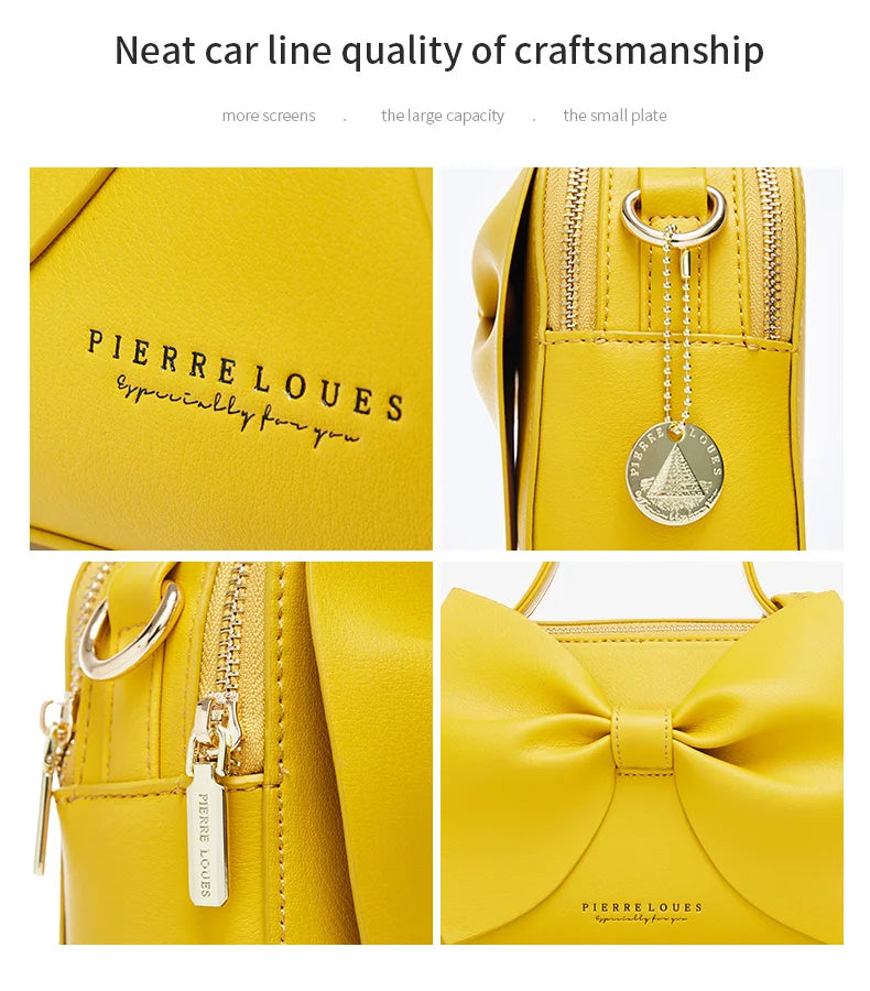 Elegant Women PU Leather Handbags Female Shoulder Crossbody Bags for Women Handbags High Quality Ladies Messenger Hand Bags Bow