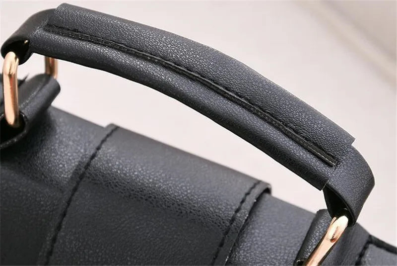 Hot Sale Flap Sling Shoulder Bags for Women Solid Color Crossbody Messenger Bag Purse Female Leather Handbag Pocket