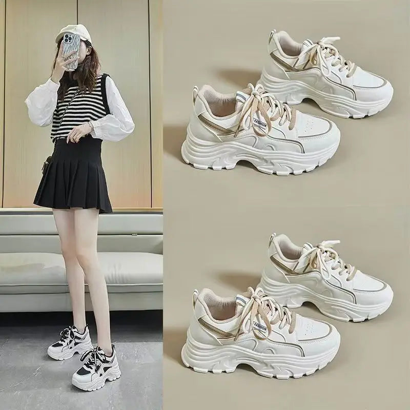 Breathable Soft Soled Campus Shoes Luxury Women's Casual Sports Shoes High Quality Simple Classic Color Sports Casual Shoes