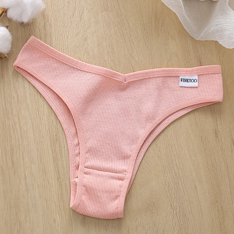 Sexy Cotton Panties Women Low Waist Female Underpants Comfortable Underwear Female T-back Underpants Lady Bikini Panty M-XL