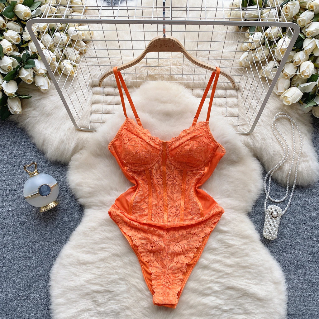 Summer Y2K V-neck Jumpsuit for Women Sleeveless High Waist Patchwork Mesh Bodysuit Ladies Sexy Rompers Wholesale