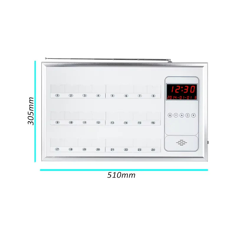 Wireless Call System Nurse Call System with 24  Call Buttons and 1 Central Monitoring Unit for Patients Caregiver Residents