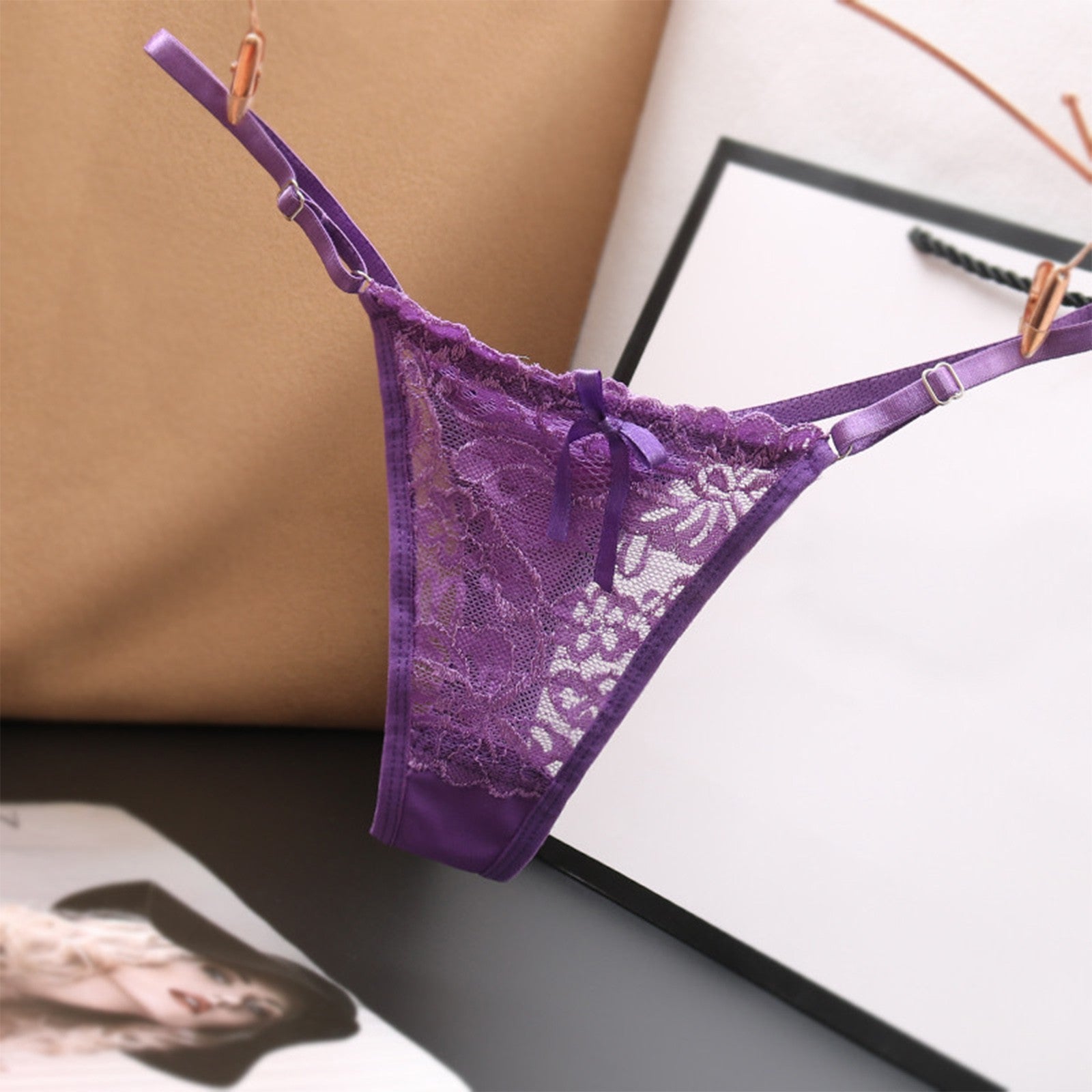 Ladies Lace Sexy Panties Embroidered Bandage Underwear Women Transparent Breathable Thongs Bowknot Sexy Lingerie трусы женские