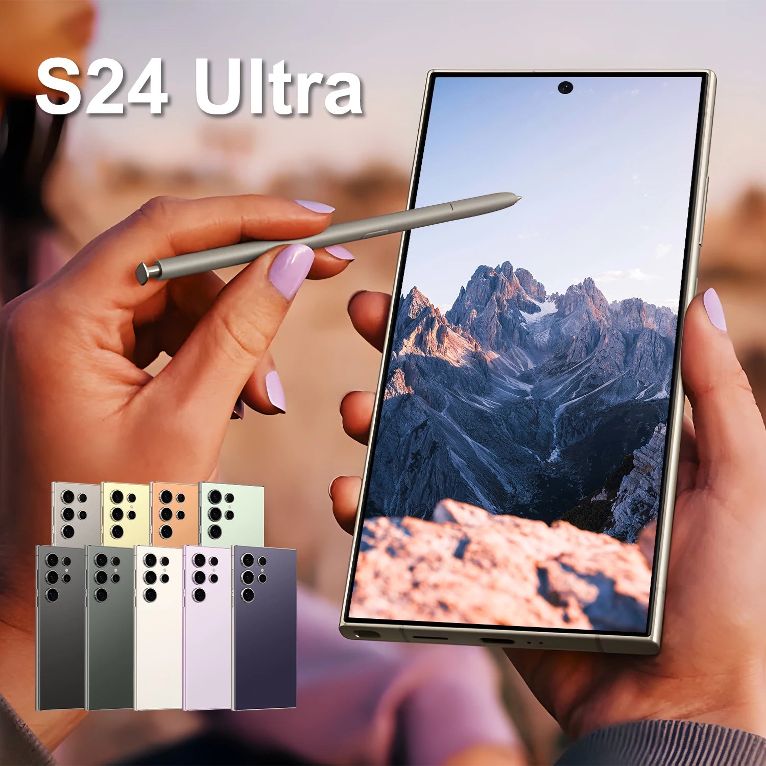 2024 New S24 Ultra Global Edition 5G Smartphone MTK Processor HD Screen Smart Features Including Face Recognition Touch Screen