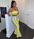 two piece set women striped 2 piece set women outfits crop top pants two pieces sets summer clothes for female sexy women's suit