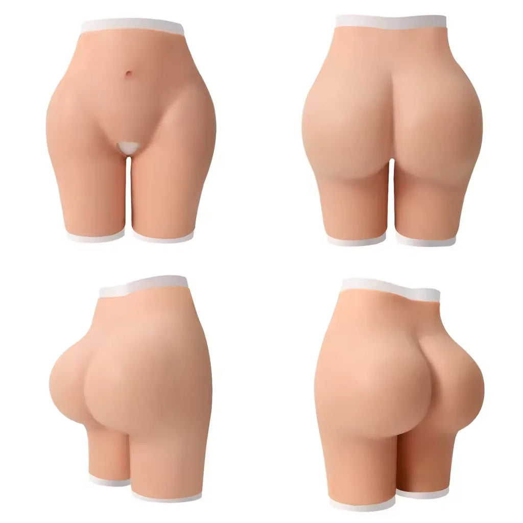 Silicone Butt and Hip Fake Bomb Bumbum Thickening Padded Shaper Buttock Panties for Plus Size Woman Clothing Womens Panties