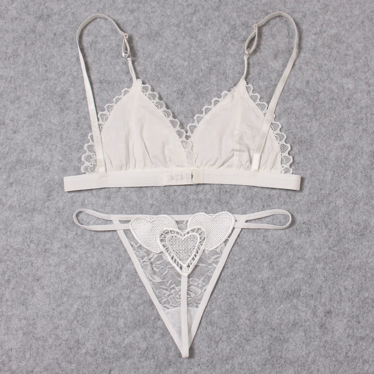 2pcs Sexy Woman Bra And Panty   Lace Bra Wire Free Bralette Lingerie Female Seamless Unpadded Transparent Brassiere bra set