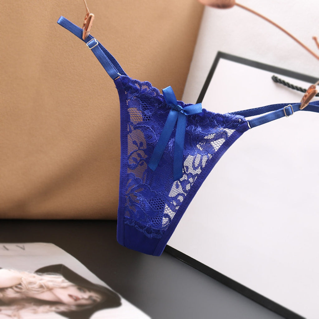 Ladies Lace Sexy Panties Embroidered Bandage Underwear Women Transparent Breathable Thongs Bowknot Sexy Lingerie трусы женские
