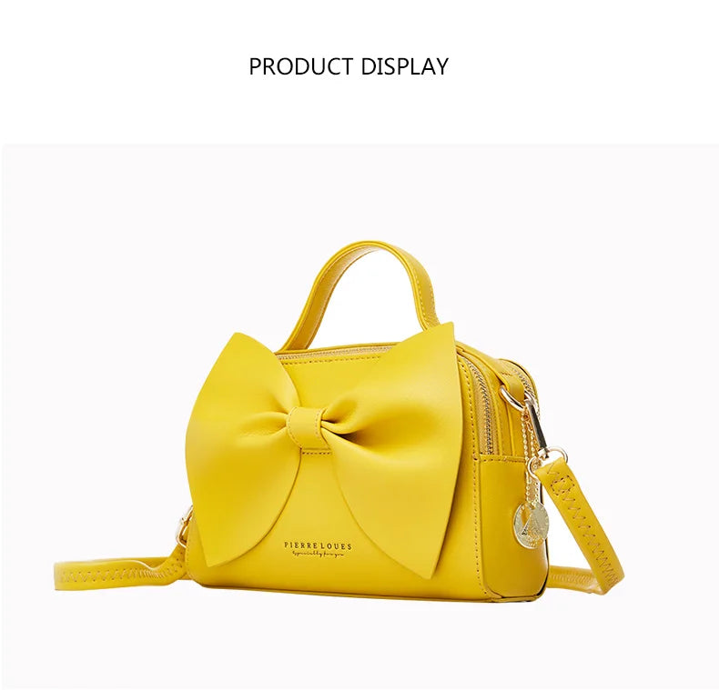 Elegant Women PU Leather Handbags Female Shoulder Crossbody Bags for Women Handbags High Quality Ladies Messenger Hand Bags Bow