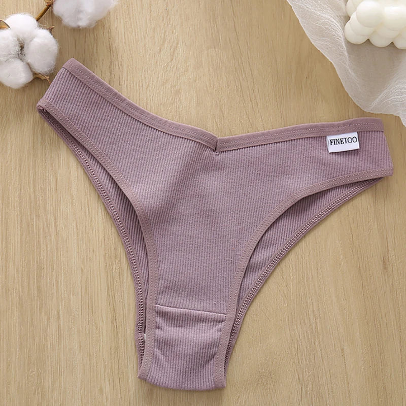 Sexy Cotton Panties Women Low Waist Female Underpants Comfortable Underwear Female T-back Underpants Lady Bikini Panty M-XL