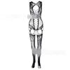 Sexy Adult Lace Bodysuit Transparent Hollow Design Garter Lingerie Body Tights Underwear
