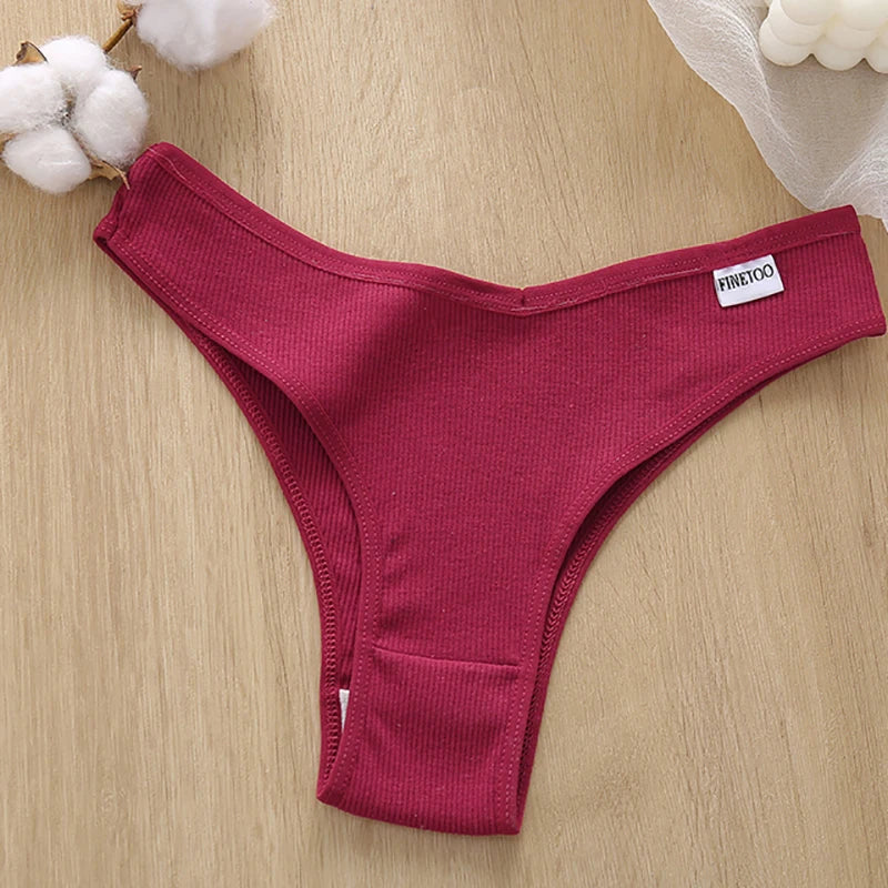 Sexy Cotton Panties Women Low Waist Female Underpants Comfortable Underwear Female T-back Underpants Lady Bikini Panty M-XL