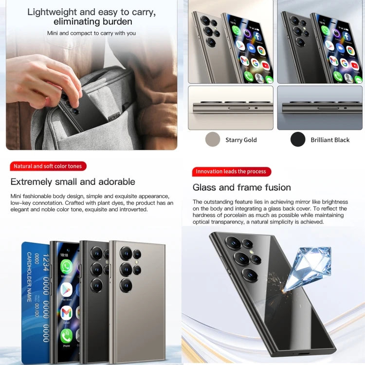 SOYES S24 Pro Max Smartphone Mini Card Phone 2GB+16GB 3.0 Inch 4G Android Mobile Phone