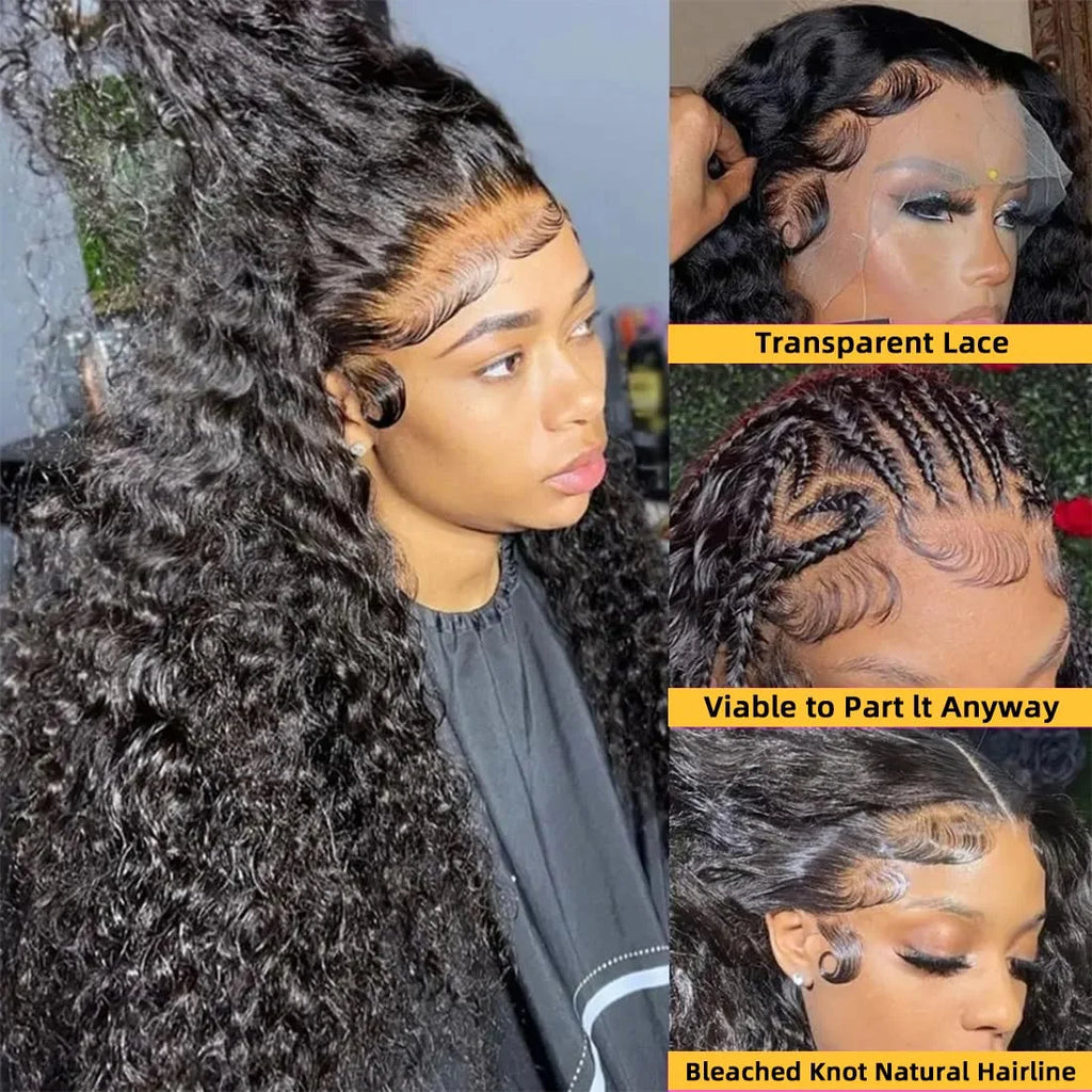 100% Virgin Vietnamese Human Hair HD Lace Front Bundles Black Women Soft Bouncy Long-Lasting 200% Density Deep Wave/Body