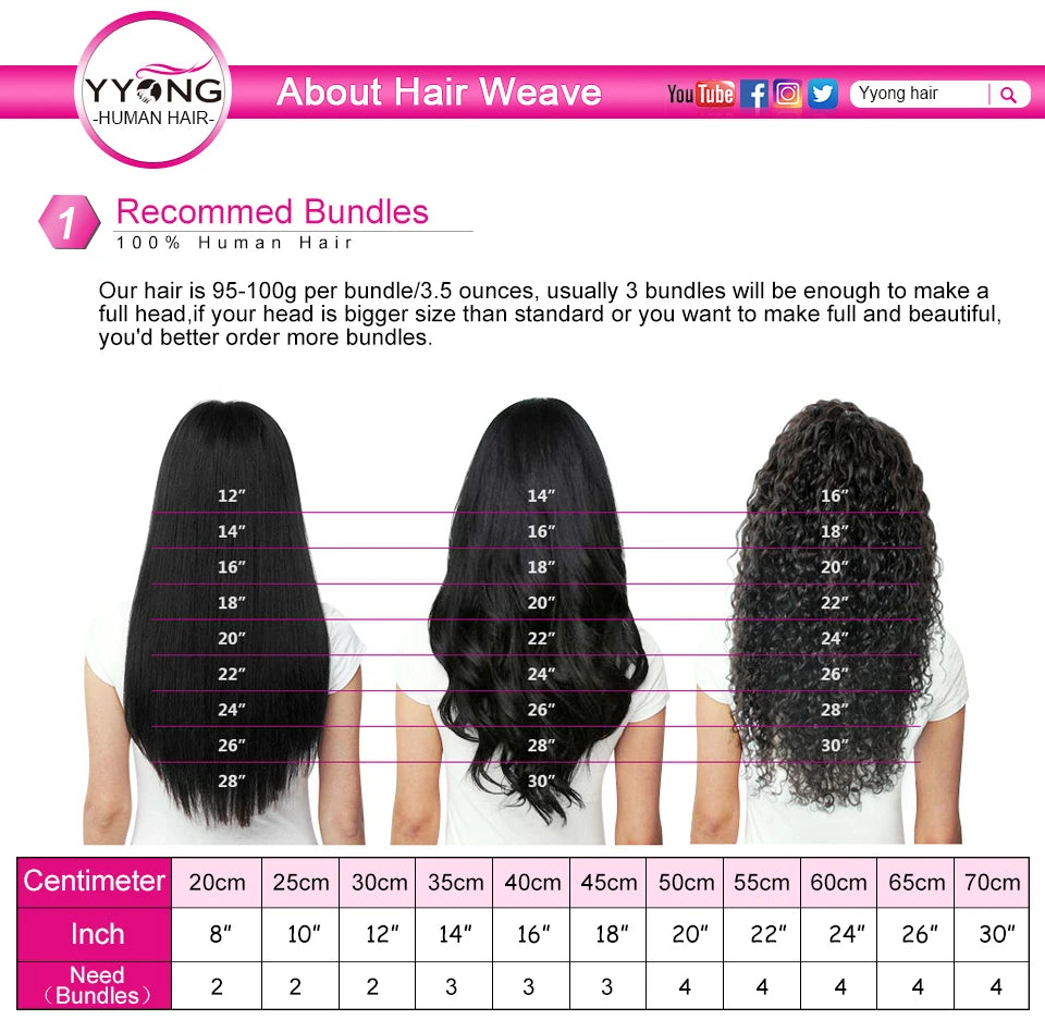 YYong Straight Hair Bundles With 6x6 Lace Closure Remy Brazilian Human Hair Weave Bundles With Closure Hair Extension