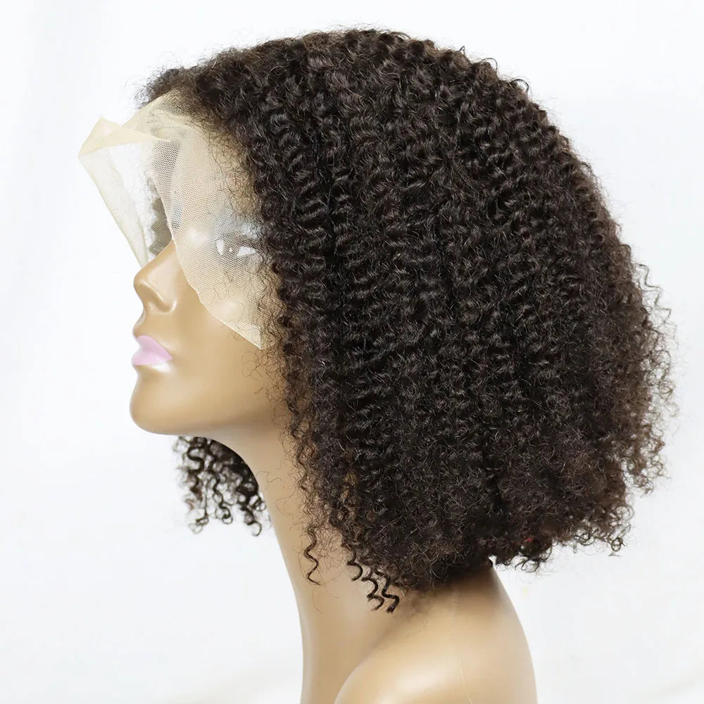 Kinky Curly Lace Frontal Bob Wig Human Hair  150% 180% 250% Density Lace Closure Brazilian Bob Human Hair Wigs for Black Women