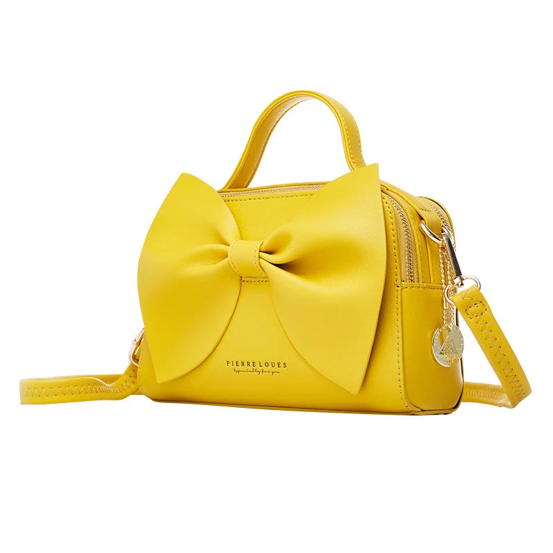 Elegant Women PU Leather Handbags Female Shoulder Crossbody Bags for Women Handbags High Quality Ladies Messenger Hand Bags Bow