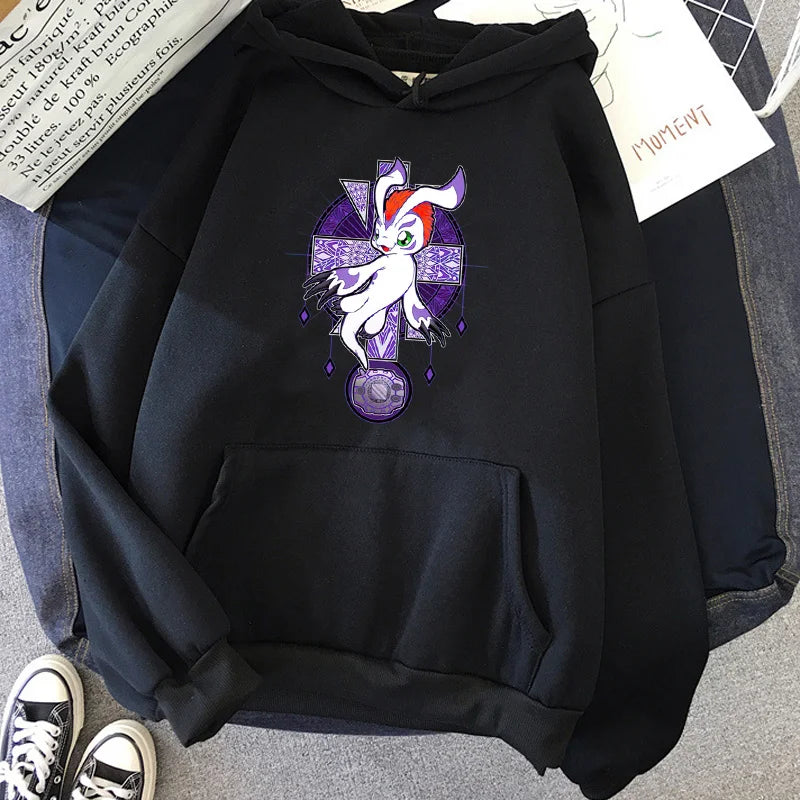 digimon hoodies men Korean style y2k aesthetic harajuku anime tracksuit Hooded Shirt man gothic clothes