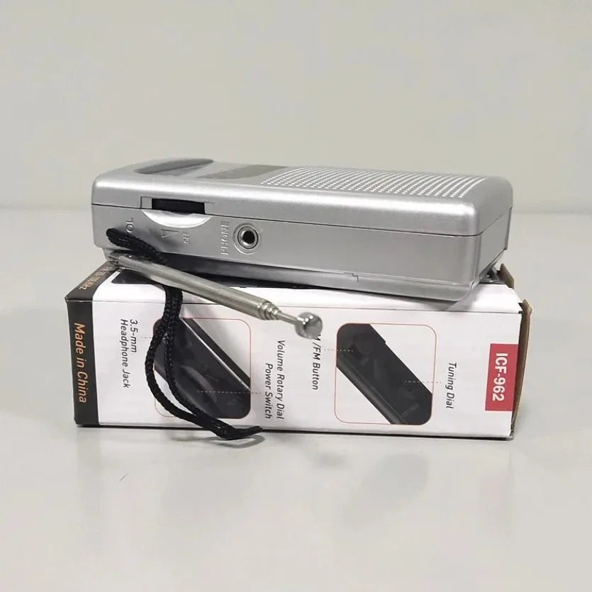 XIKCU ICF-962 Mini Radio FM- AM Battery Operated Portable Radio Best Reception Longest Lasting For Running Walking Home Soundbox