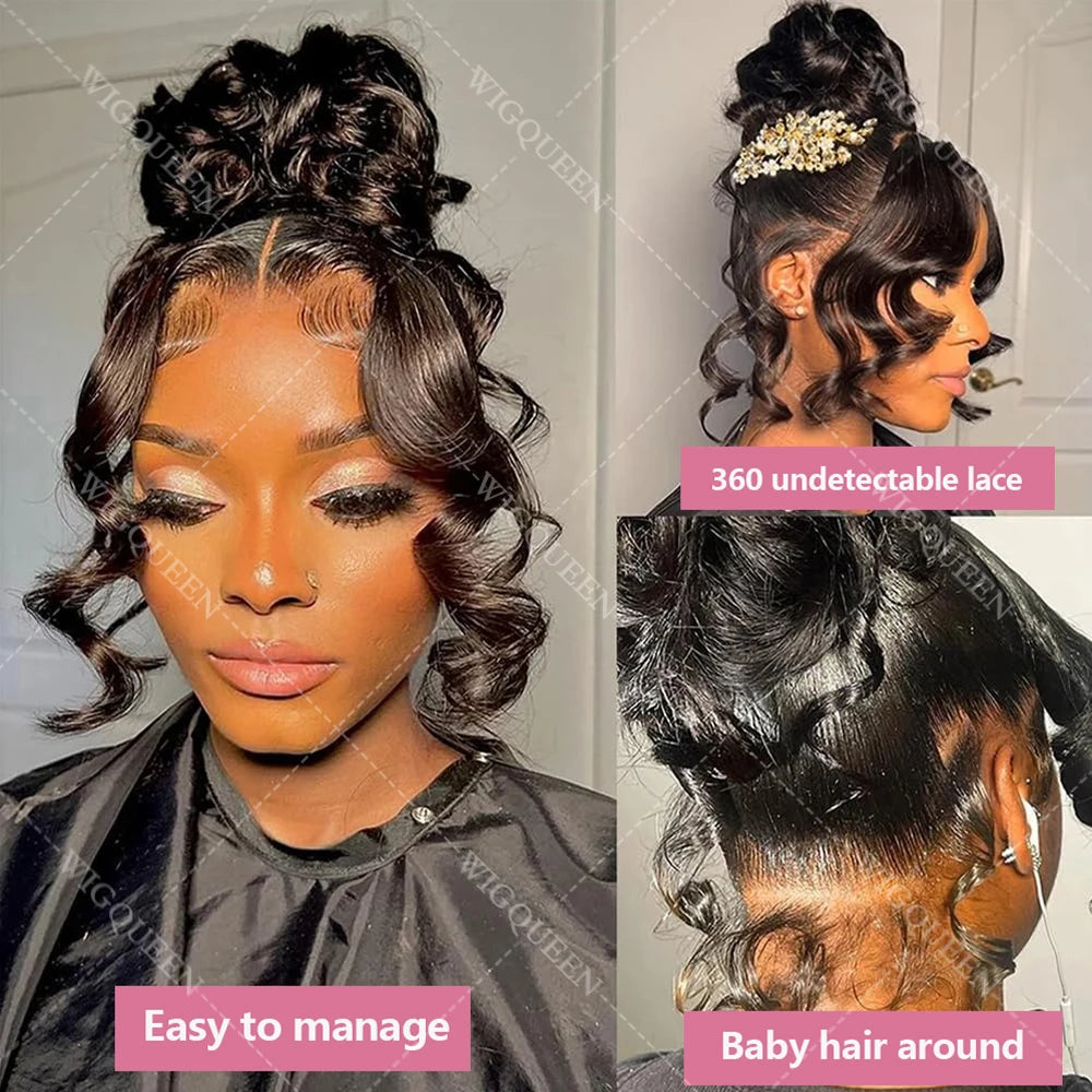 Body Wave 360 Full Lace Front Wig With Invisi Drawstring Upgrade Skinlike Real HD Lace Glueless Wig 13x4 Lace Frontal Wigs