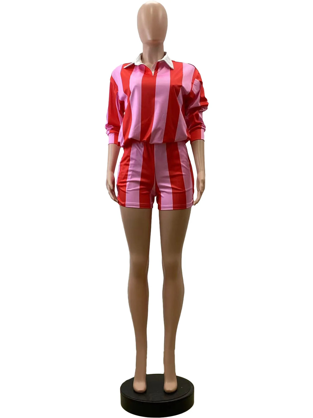 Shorts Pant Set Women Two Piece Sets Short Sleeve Matching Sets Striped Top High Waist Pants Suit Casual Y2k Streetwear Jogger