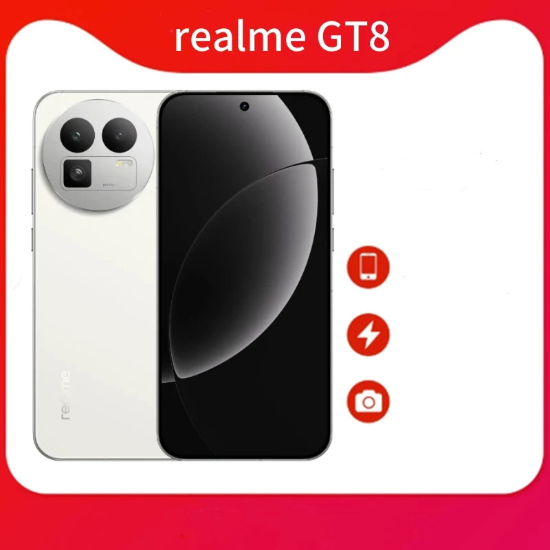 Realme GT8 5G Smart Phone Snapdragon8 Elite 6.79inch AMOLED 50MP Camera 7000Mah 100W Supper Charger NFC OTA