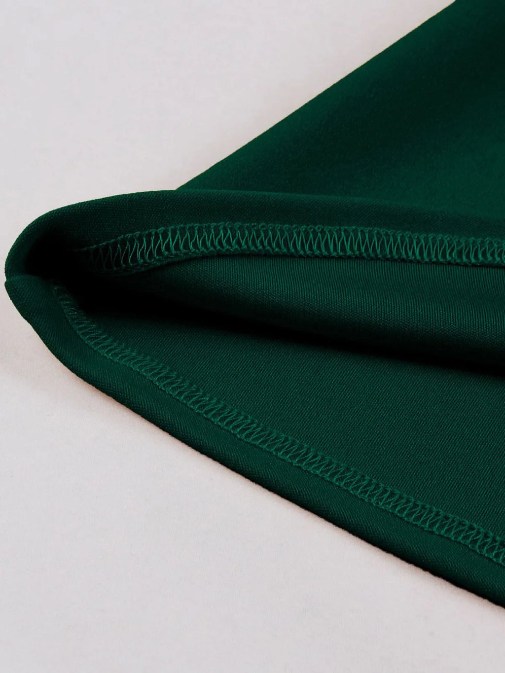 Tonval V-Neck Ruched Sleeve Green Plain Vintage Women Midi Dresses 2026 Summer Retro Prom Party Wear Pockets Side Swing Dress