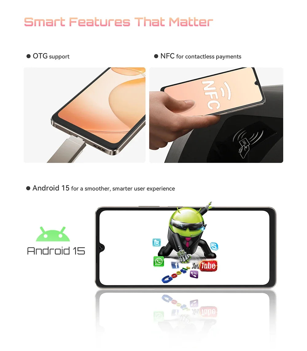 Cubot X100 16GB(8+8) RAM+256GB ROM 64MP Camera 5100mAh Android 15 Dimensity 7025 5G Smartphone 6.88" 120Hz 33W NFC Mobile Phone