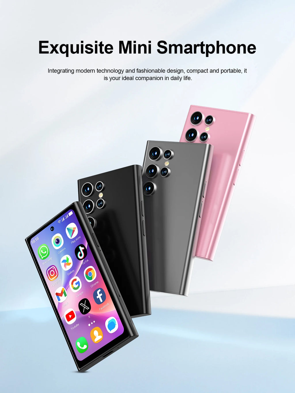 SERVO S27 Mini Smart Phone Android 10.0 WCDMA 3G Cellular Dual SIM 4.0" Display GPS 2000mAh 2+16GB Pocket Smartphones Play Store