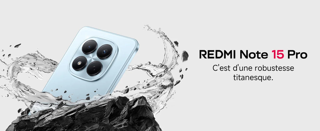 Xiaomi France|REDMI Note 15 Pro, Massive 6,500 mAh battery, Corning®Gorilla®Victus Glass®2, IP65 water and dust resistance