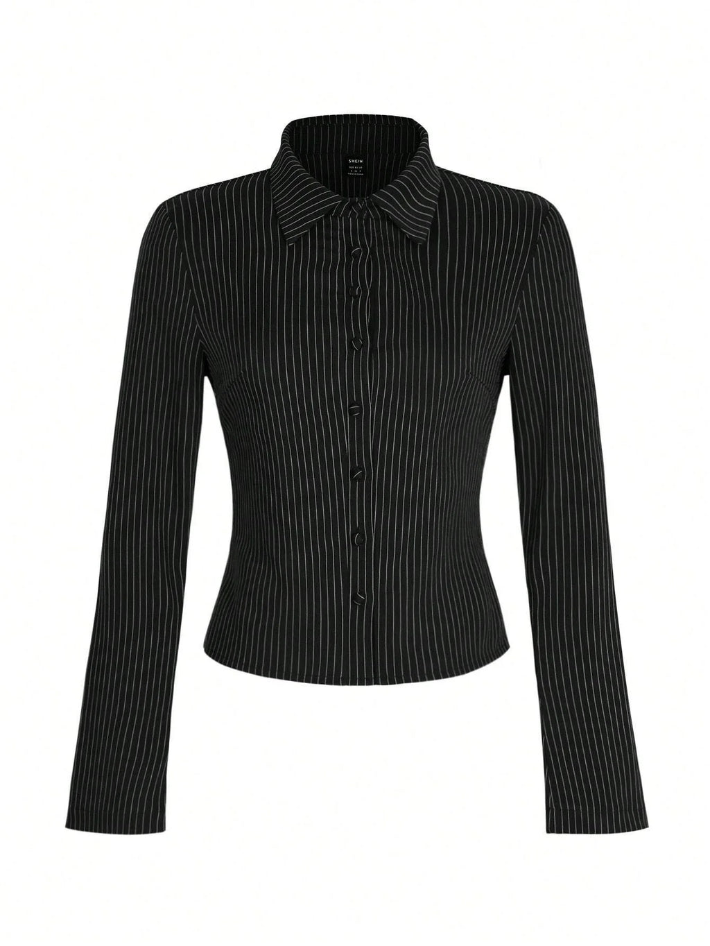 2025 Spring and Autumn New Fashionable and Casual Versatile V-neck Striped Temperament Slimming Long sleeved Shirt Top