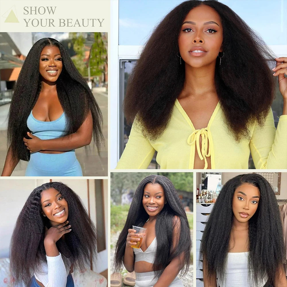 30 Inch Remy Human Hair Indian 12A Kinky Straight 3 Bundles Raw Virgin Unprocessed Yaki Straight Double Weft Bulk Braiding Hair