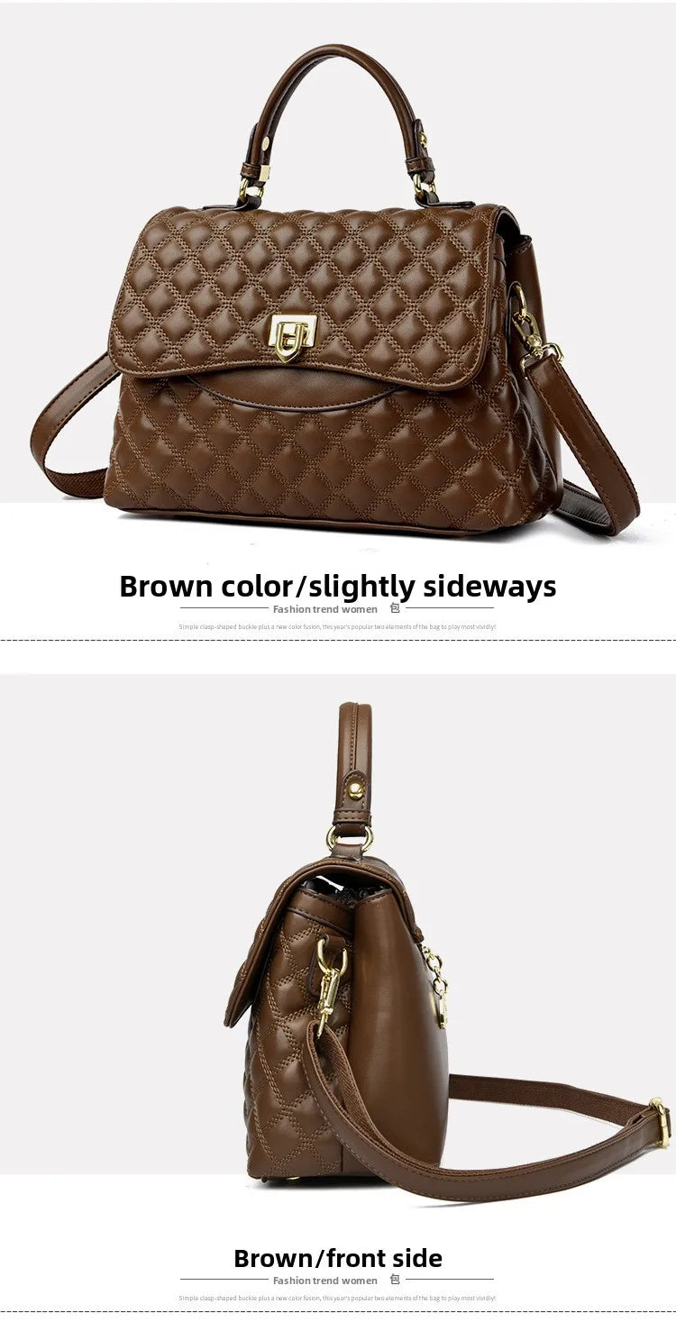 Fashionable Urban Women's Handbag 2025 Spring Season PU Material Medium Size Zipper Opening Soft Tote Bag Single Shoulder Bag