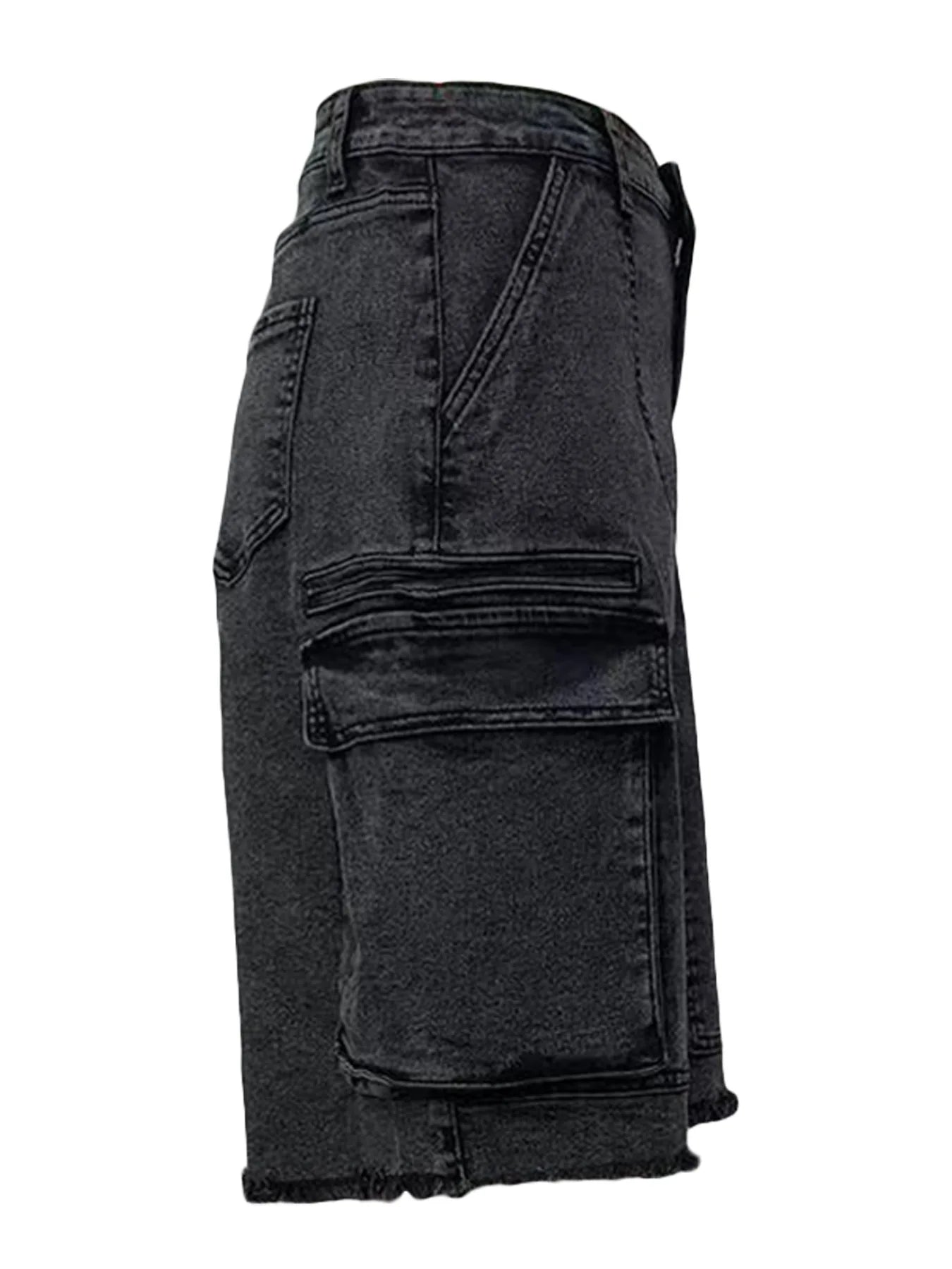 HLJ&GG Y2K Hot Girl Fashion Pattern Print Two Piece Sets Women O Neck Sleeveless Top And Denim Cargo Shorts Outfits Streetwear