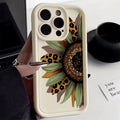 Cute Sunflower Pattern Phone Case For iPhone 17 11 12 13 14 15 16 Pro Max 16E XR X XS 7 8 Plus SE 2025 Silicone Soft Cover