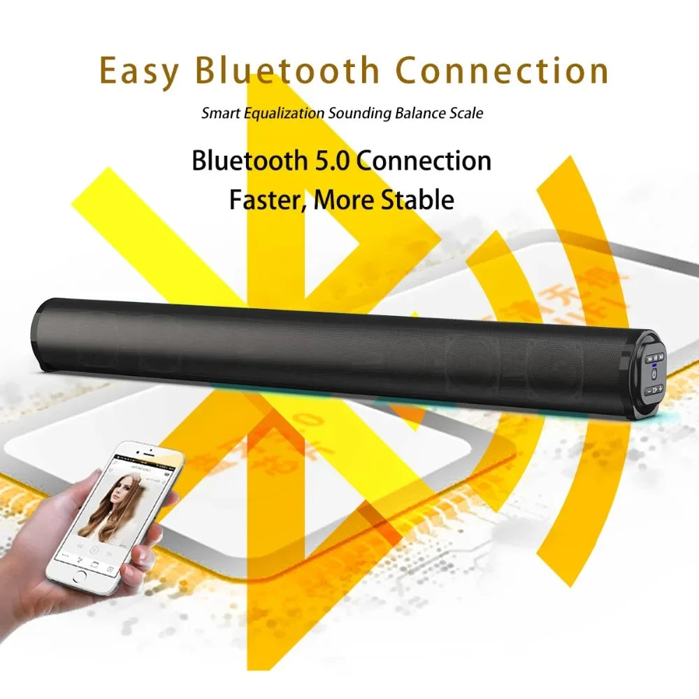 Super Powerful Sound Bar Portable Wireless Bluetooth Speaker Surround Stereo Home TV Sound Box Subwoofer FM Radio caixa de som