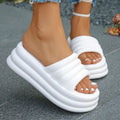 Women's Chunky Platform Slippers Summer Comfort Soft Thick Bottom Slides Woman for Sandals 2024 Open Toe Non-slip Beach Shoes