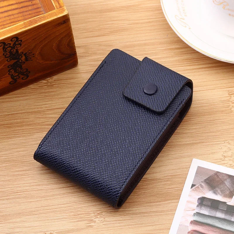 New PU Leather Men Wallet Credit Cards Bank Card Change Holder Fashion Casual Business Mini Multifunctional Buckle Purse Pocket