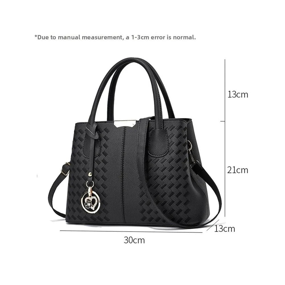 Versatile PU Leather Ladies Hand Bags Large Capacity Zipper Hand-Held Shoulder Bag Underarm Bags Women