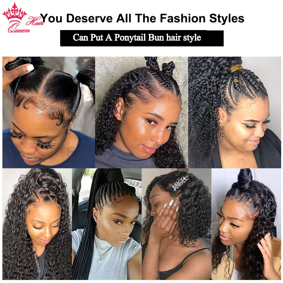 100% Real HD Lace Front Wigs Deep Wave Virgin Human Raw Hair Wigs For Women Lace Frontal Wigs Curly Wave lace front wig