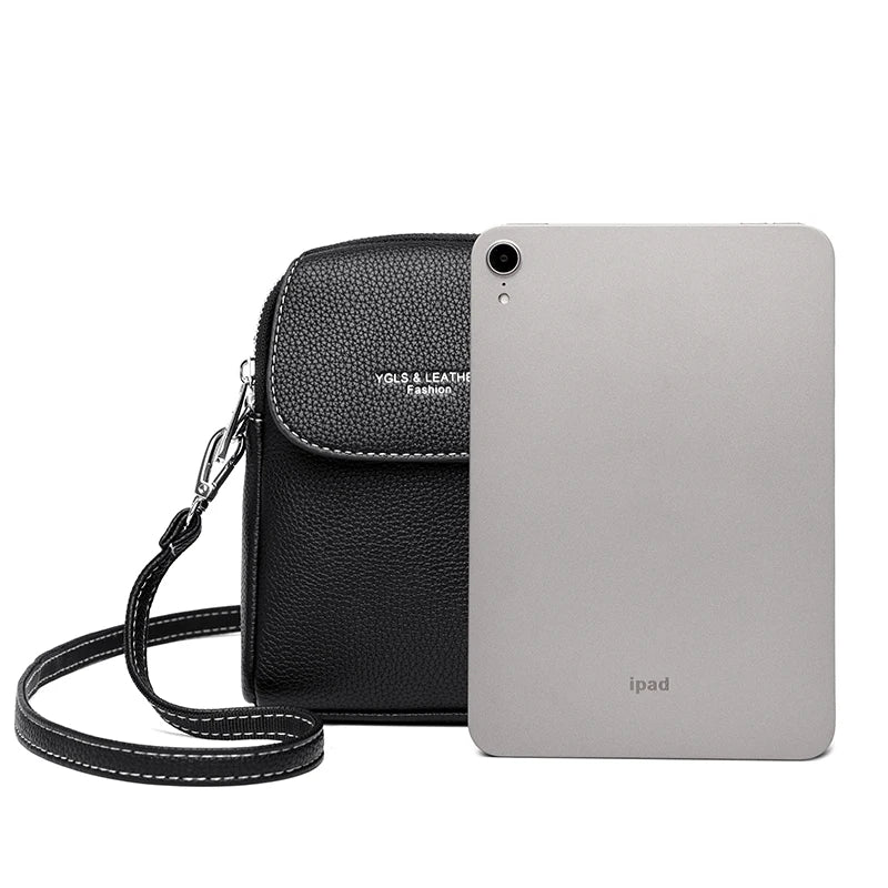 Luxury Leather Women Purse Fashion Female Handbag Brand Designer Shoulder Crossbody Bag High Quality Mobile Phone Bag Wallet