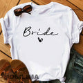 Women  T Shirt Team Bride Bachelorette Party Shower Hen Party Bridesmaid Print T-Shirt 2024 Girls Wedding Female Tops