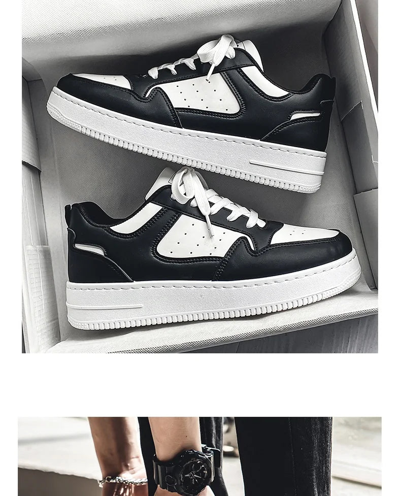 Men's New Breathable Sneakers, Versatile Thick-Soled White Sneakers, Sports Casual Sneakers, Running Shoes