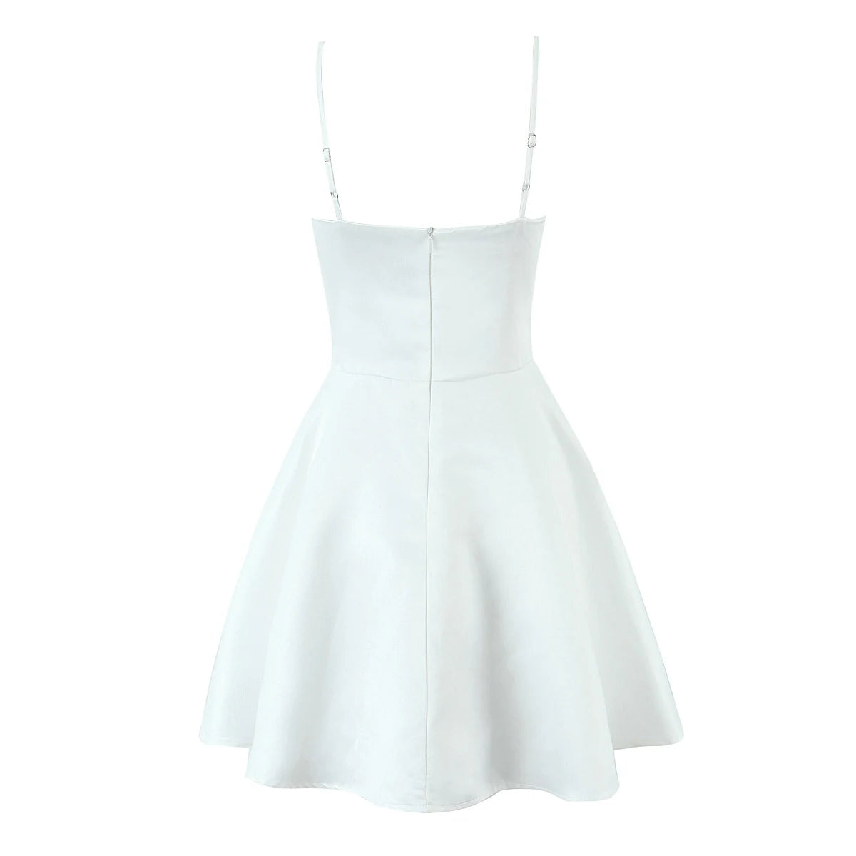 2025 Sexy White Wire Bra Corset Style Satin Sling Dress Women Slim Fit Low Waist Short Ball Gown Swing Dresses Femme Robe Red