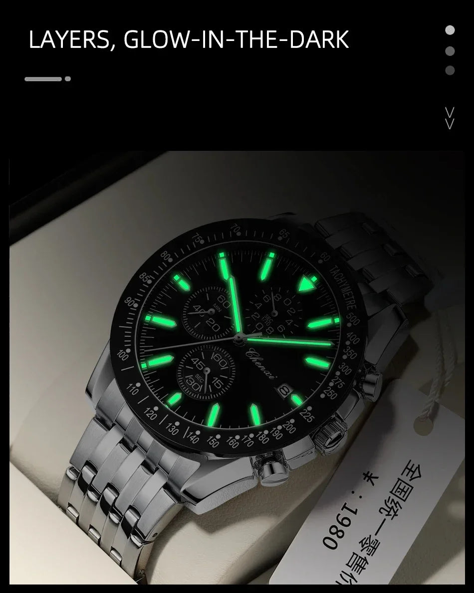 CHENXI Top Luxury Brand Men's Quartz Watch Series Waterproof Stainless Steel Elegant Wristwatch Classic Design for Gentlemen