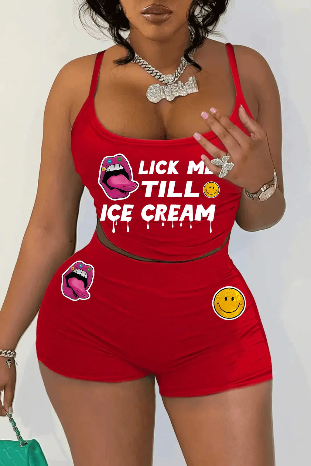 Sexy Spaghetti Strap Crop Tops And Short 2 Piece Sets Woman Outfit 2025 Summer Sexy Sport Casual Two Piece Set Women Short Sets